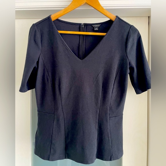 Ann Taylor Black V-neck Top, Small - Picture 1 of 3